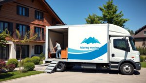 Umzugsfirma Horgen - Umzugswagen vor einem Wohnhaus in Horgen